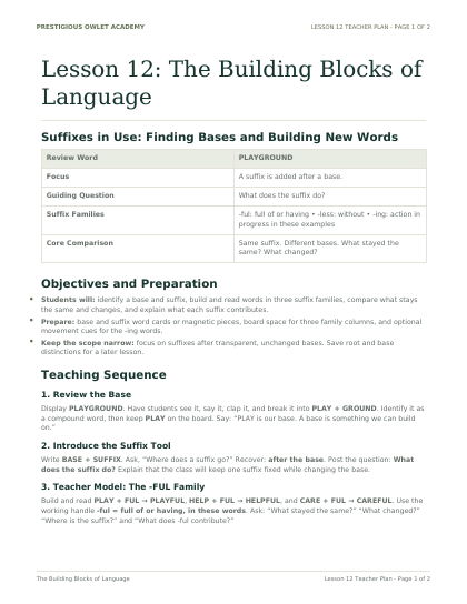 Lesson Plan 12 printable preview