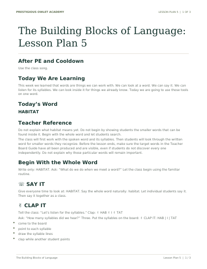 Lesson Plan 5 printable preview